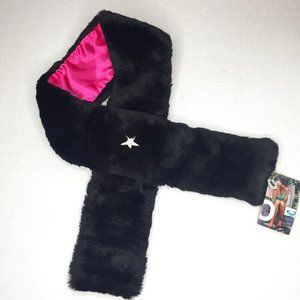 Roxy,  Ginger, NWT black/pink faux fur wrap OS.